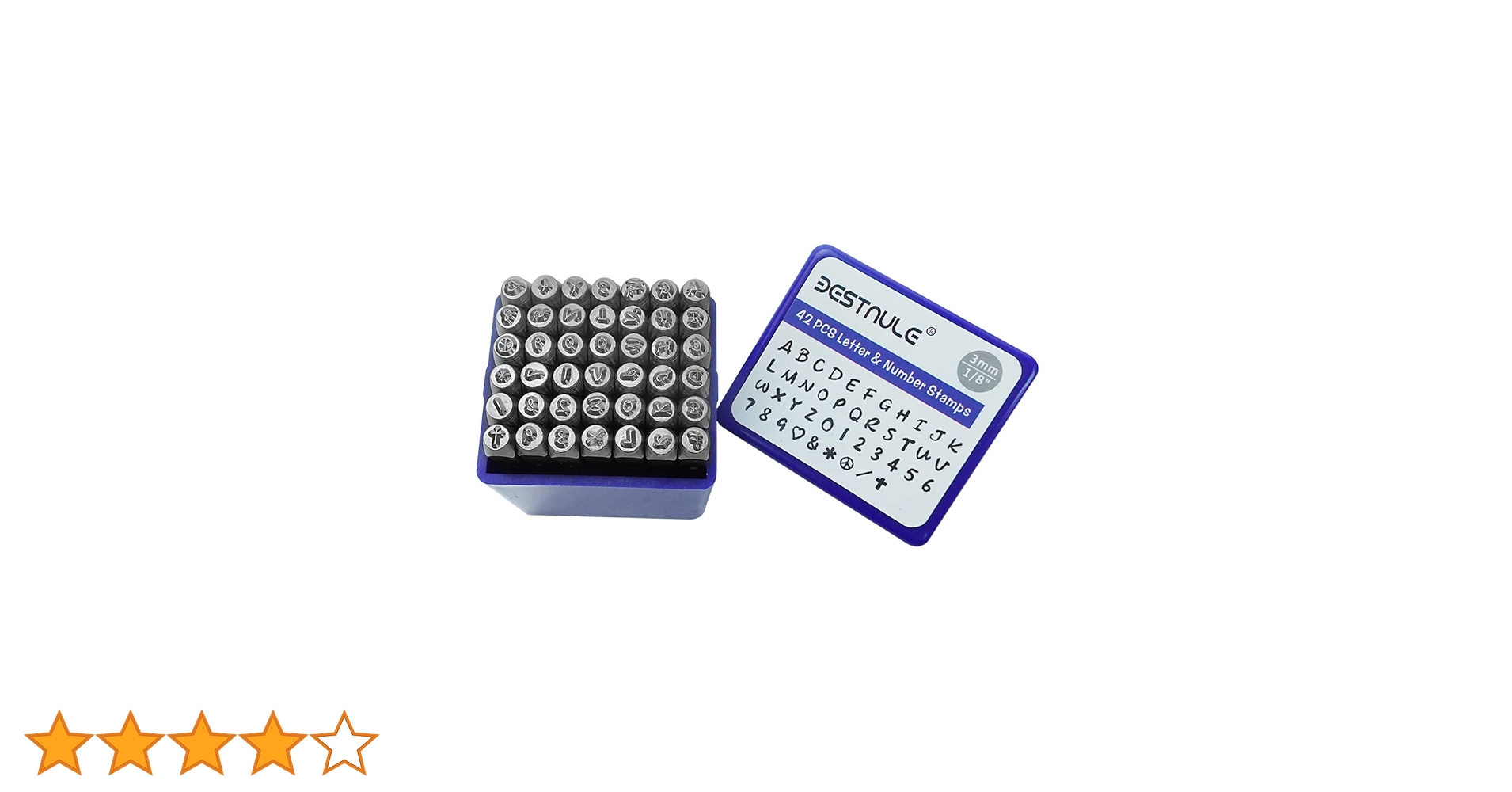 Amazon.co.jp: BESTNULE 42個 メタルスタンプキット 数字と文字